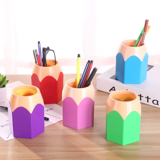 Cute Pencil-Shaped Pen Holder | Creative Desktop Stationery Organizer