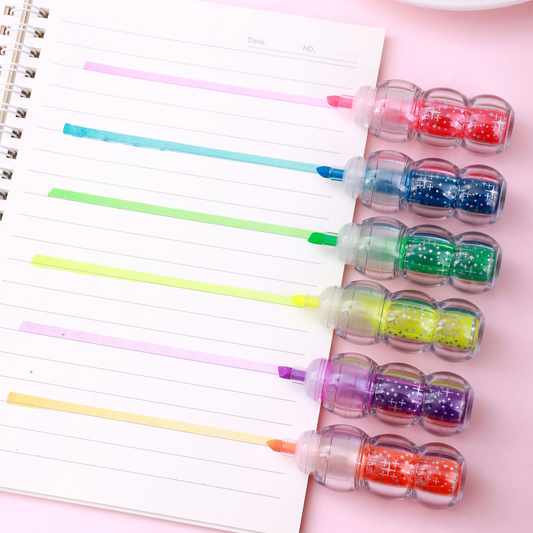 Cute Round Ball Direct Liquid Large-Capacity Highlighter