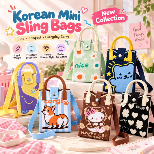Korean Knitted Crossbody Sling Bag