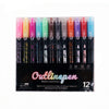 Double-Headed Metallic Outline Pen Marker Set of 12