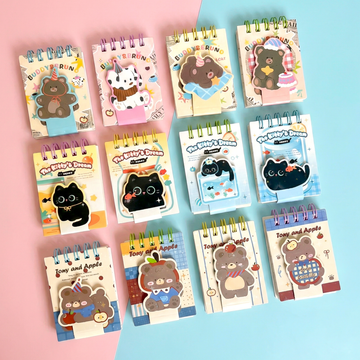 Cute Animal Mini Spiral Pocket Diary