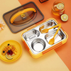Ben Duck Kids 4 Grid Lunch Box with Soup Bowl & Phone Holder - 1250ml