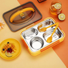 Ben Duck Kids 4 Grid Lunch Box with Soup Bowl & Phone Holder - 1250ml
