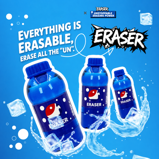 Blue Soda Bottle 3D Novelty Eraser