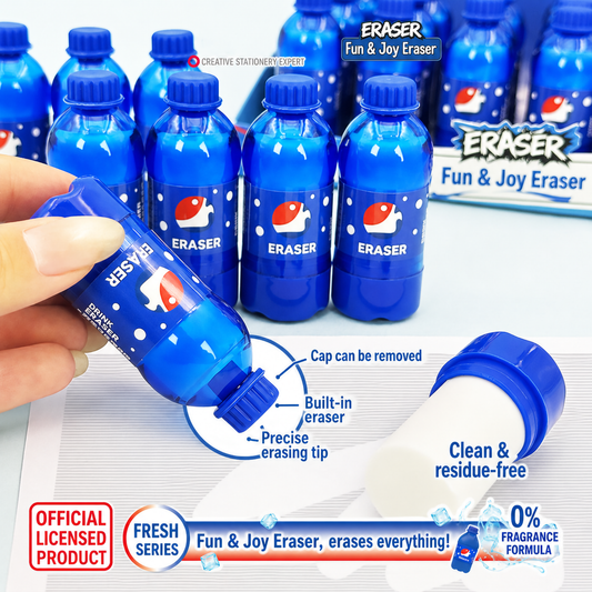 Blue Soda Bottle 3D Novelty Eraser