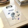 Space Exam Pad |Acrylic Clipboard with Ruler