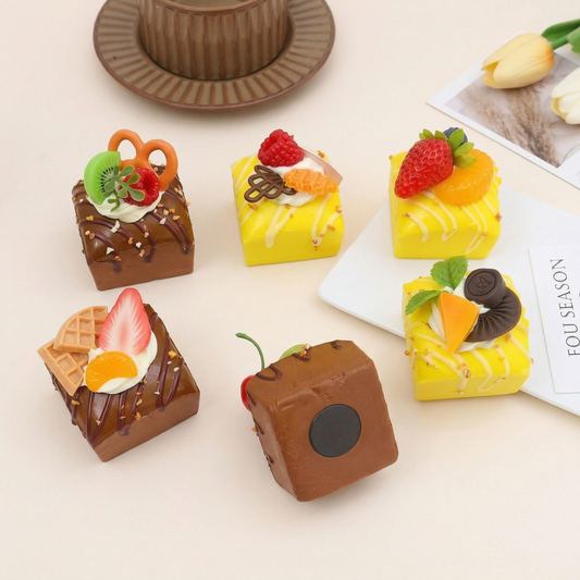 Realistic 3D Miniature Cake Fridge Magnets