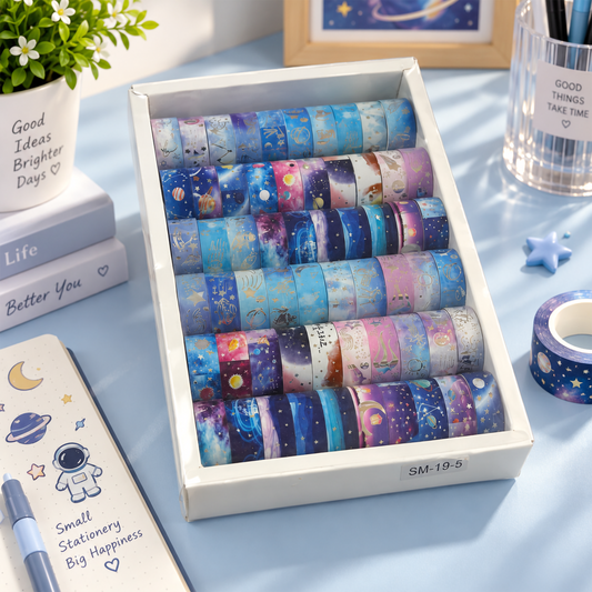 Galaxy & Space Washi Tape | Assorted Starry Night Masking Tapes