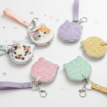 Bling Kitty Pocket Size Mirror with sparkling design