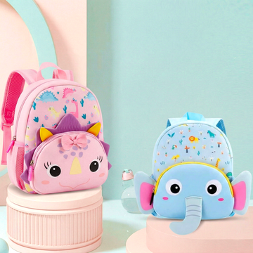 Cute Pink Dinosaur Kids School Bag