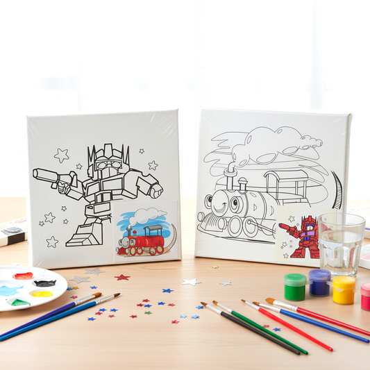 Animal DIY Pre Printed Canvas Painting Set