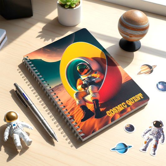 Cosmic Quest Space Spiral Notebook