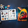 Cosmic Quest space-themed spiral notebook with astronaut cover