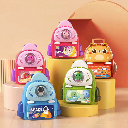 Cartoon Backpack Password Piggy Bank