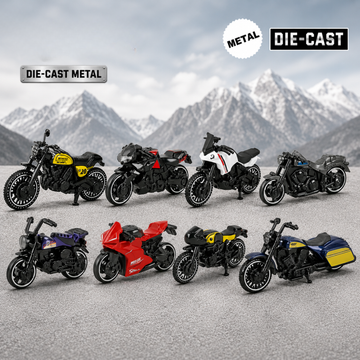 Die-Cast Metal Motorcycle Series: Miniature Adventure Bike