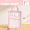 Transaparent 2-Compartment A4 Subject Organizer Bag – Vertical L-Shaped Opening School File Folder