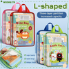 A4 Net Printed Subject Organizer Bag  | Vertical L-Shaped Opening School File Folder