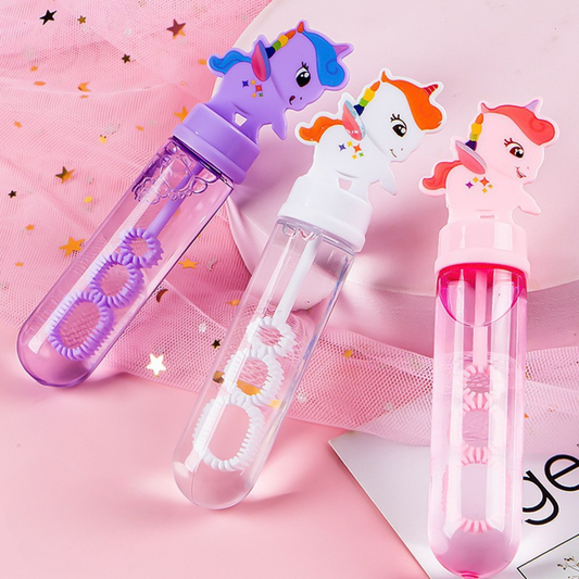 Cute Cartoon Unicorn Bubble Wand | Cute Unicorn Tops & Multi-Size Bubbles