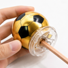 Metallic Gold Soccer Ball Pencil Sharpener