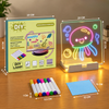 LED Acrylic Glow Drawing Board with Multi-Color Pens & Stand