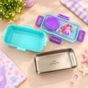 Kids Cute Secret Character Stainless Steel Single Compartment Lunch Box | 500ml + 80ml Bowl