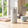 150ml Mini Pocket Vacuum Bottle | Portable Insulated Water Bottle with Straw Lid & Strap