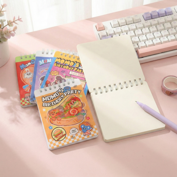 Mini A7 Momo's Party Spiral Notebook