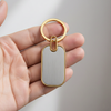 Dual-Tone Golden Metal Keychain