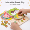 Wooden 2 in 1 Educational Clock Puzzle & Shape Sorter
