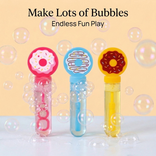 Cute Donut Bubble Wands for Kids - Colorful Bubble Toys