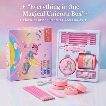 3-in-1 Electric Stationery Set – Sharpener, Eraser & Vacuum with 6 Pencil