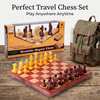 Woodlike Magnetic Chess Set | Foldable Travel Board Game