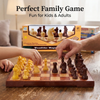 Woodlike Magnetic Chess Set | Foldable Travel Board Game