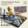 Silver & Gold Magnetic Chess Set | Foldable Travel Board Game