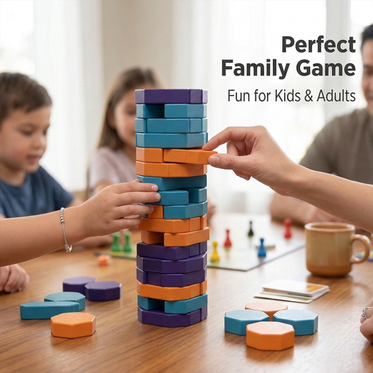 Octagonal Stacking Block Game | 45-Piece