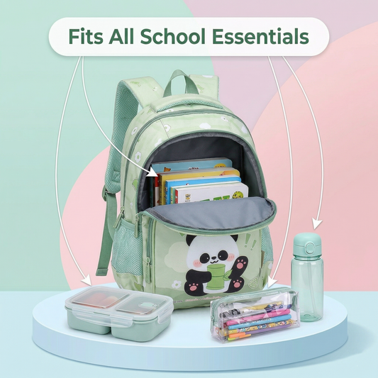 Cute Cartoon Panda, Princess & Bear Kids School Bag