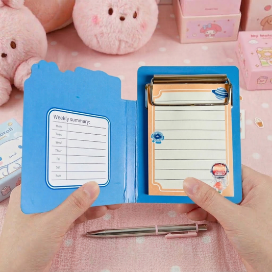Anime Girl Mini Clipboard Notebook