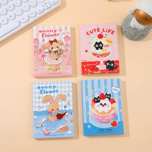 Kawaii Bunny & Cat Mini Pocket Diary | 1 Pcs