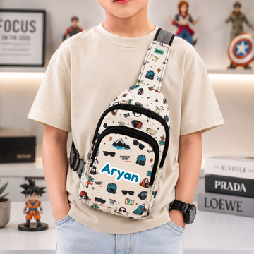 Personalized with Name Sling/Chest Shoulder Bag for kids