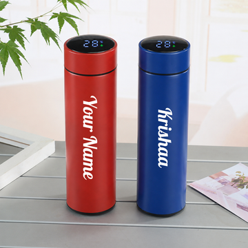 LED Temperature Display Vacuum Insulated Multicolor Water Bottle