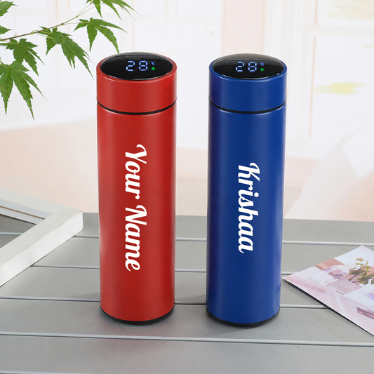 LED Temperature Display Vacuum Insulated Multicolor Water Bottle