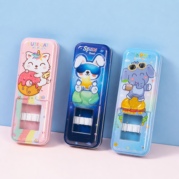 Kawaii Animal Double-Layer Metal Compass Box