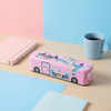 Cartoon Travel Bus Metal Compass Box