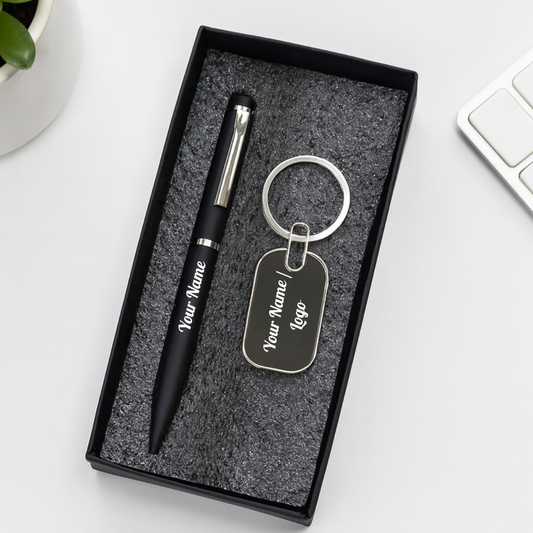 Personalized Pen & Keychain Set - Corporate Gift