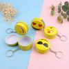 Emoji Round Mini Metal Tin Box Keychain