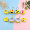 Emoji Round Mini Metal Tin Box Keychain