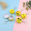 Emoji Round Mini Metal Tin Box Keychain