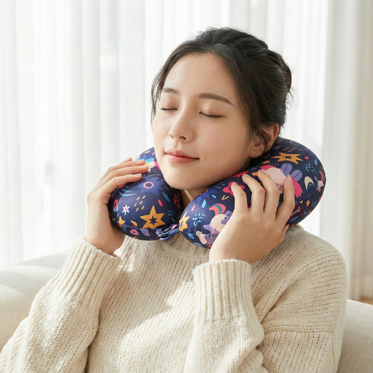U-Shaped Neck Pillow - Soft Travel Support Cushion