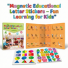 Magnetic Educational Letter Sticker Books (Alphabet, Numbers & Shapes)