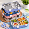Tokyo Buffet Stainless Steel Lunch Box 4-Grid with Soup Bowl - 1000ml